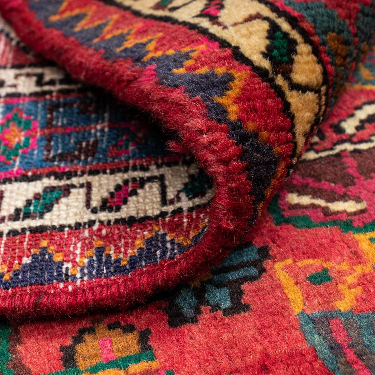 Alfombra persa - Nómada - 130 x 100 cm - rojo