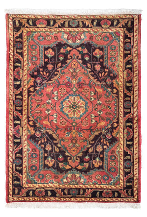 Alfombra persa - Nómada - 131 x 94 cm - rojo claro