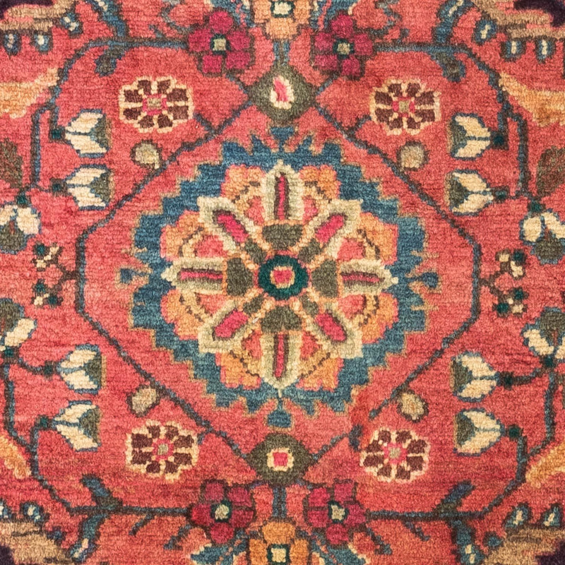 Alfombra persa - Nómada - 131 x 94 cm - rojo claro