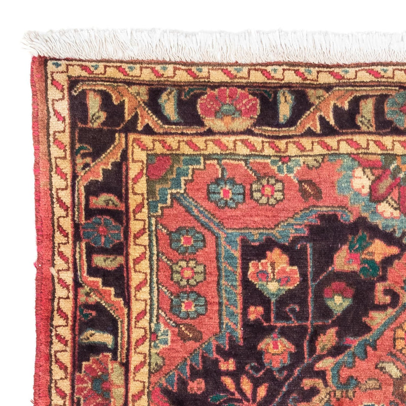 Alfombra persa - Nómada - 131 x 94 cm - rojo claro
