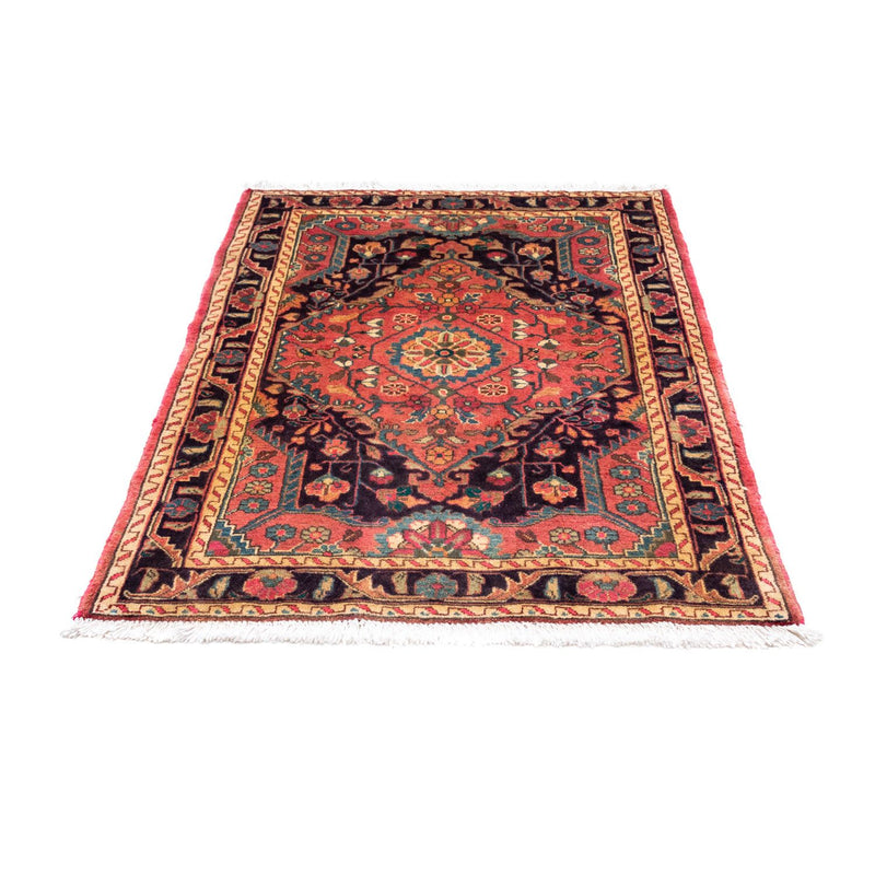 Alfombra persa - Nómada - 131 x 94 cm - rojo claro