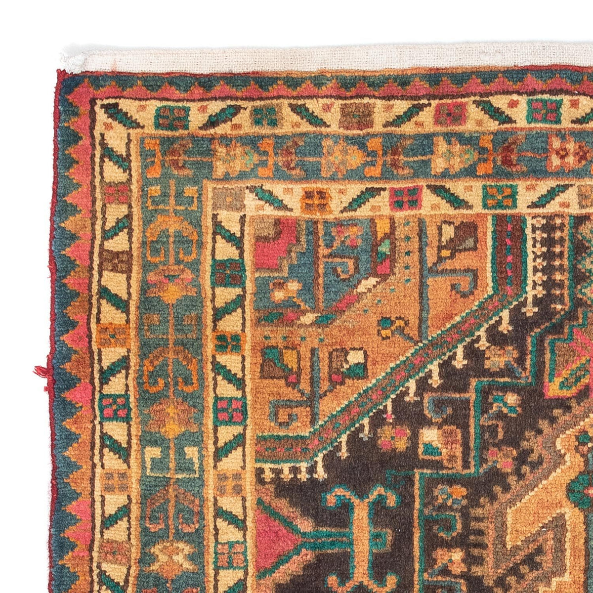 Alfombra persa - Nómada - 130 x 91 cm - marrón claro