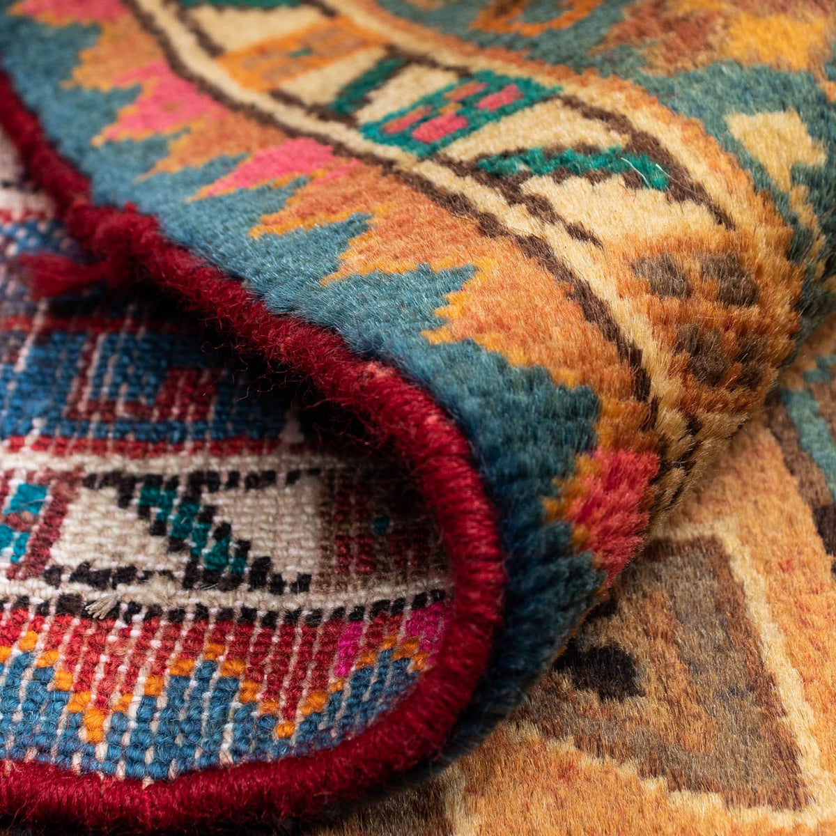 Alfombra persa - Nómada - 130 x 91 cm - marrón claro