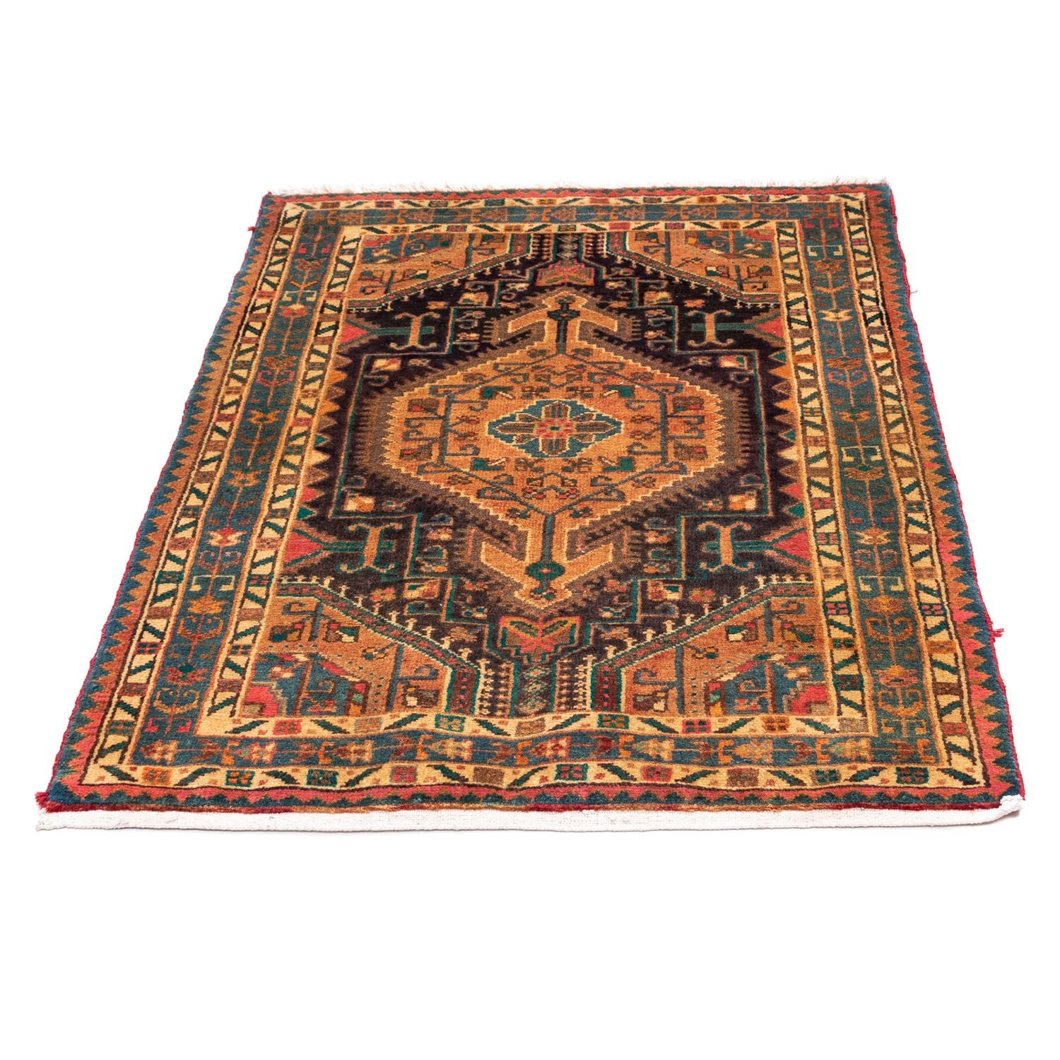 Alfombra persa - Nómada - 130 x 91 cm - marrón claro