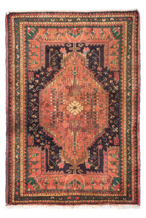 Alfombra persa - Nómada - 130 x 90 cm - rojo claro