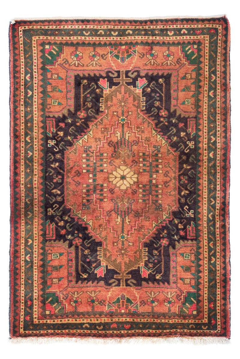 Alfombra persa - Nómada - 130 x 90 cm - rojo claro
