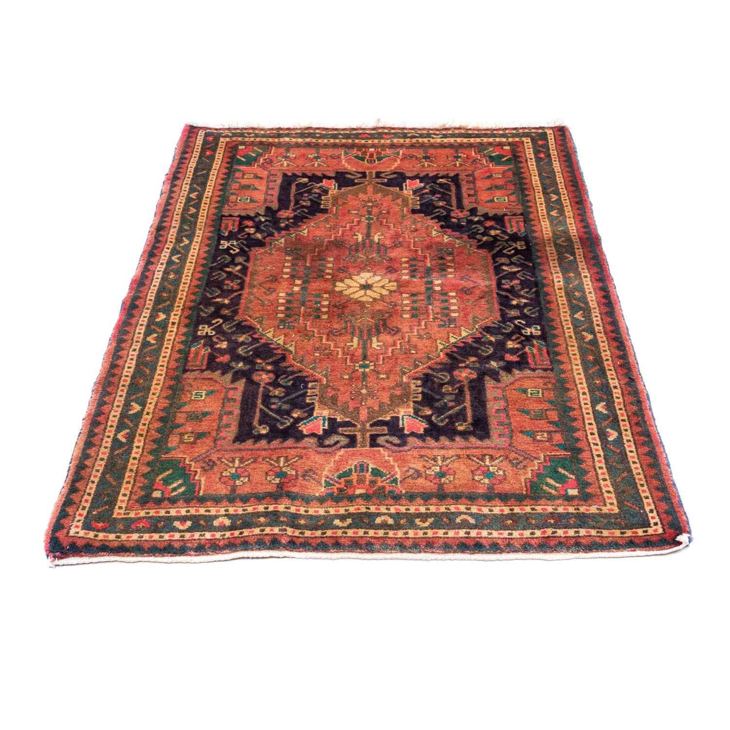 Alfombra persa - Nómada - 130 x 90 cm - rojo claro