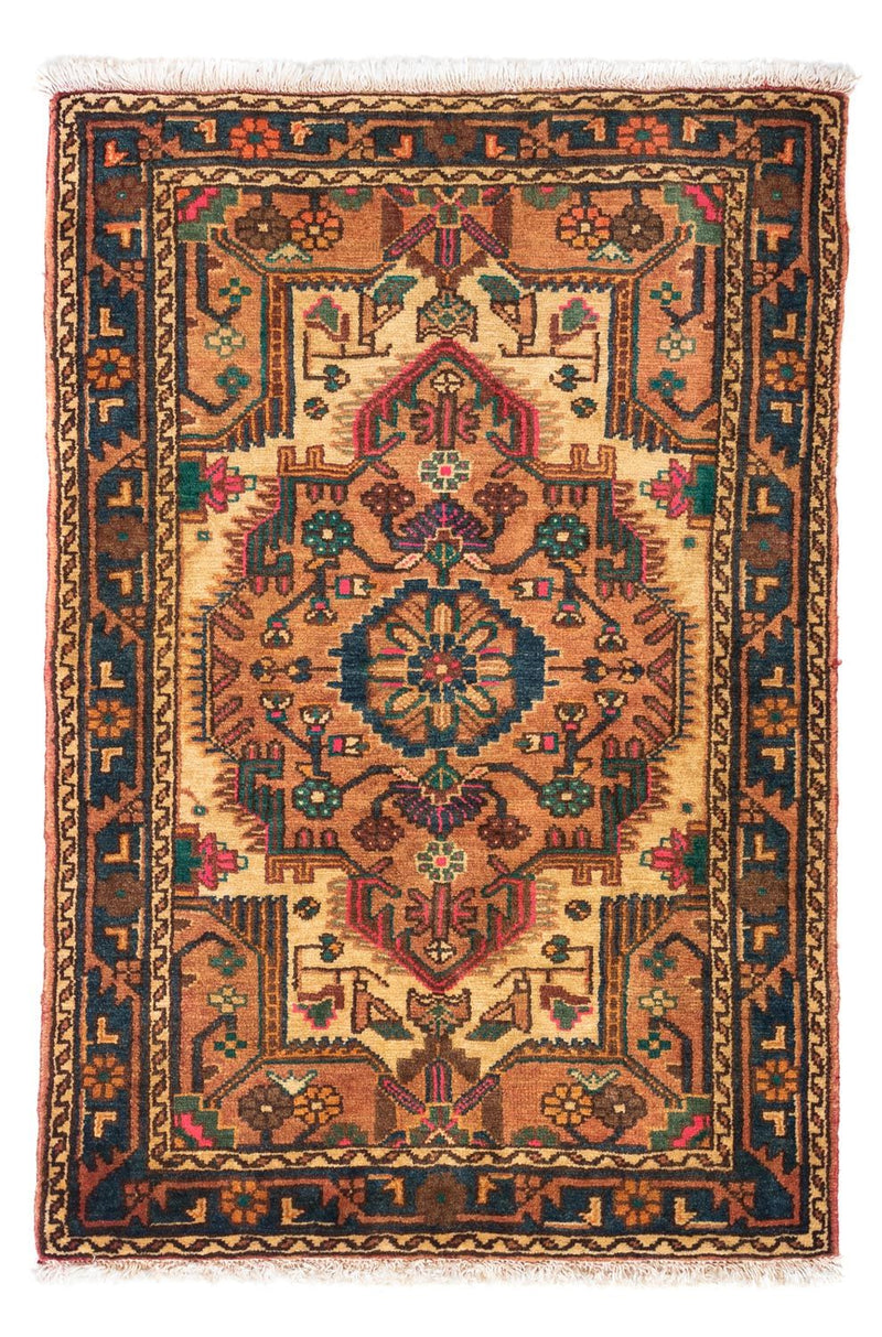 Alfombra persa - Nómada - 125 x 86 cm - marrón claro