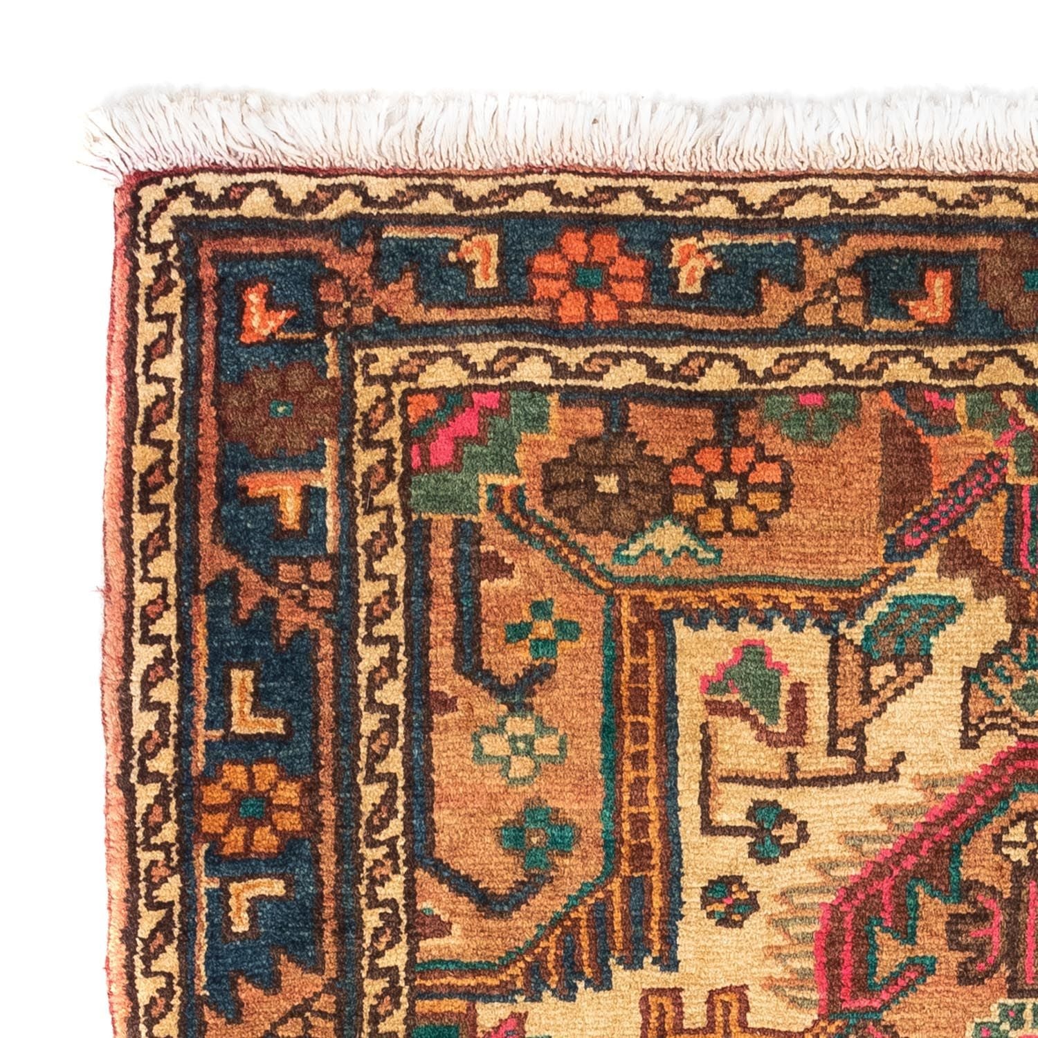 Alfombra persa - Nómada - 125 x 86 cm - marrón claro