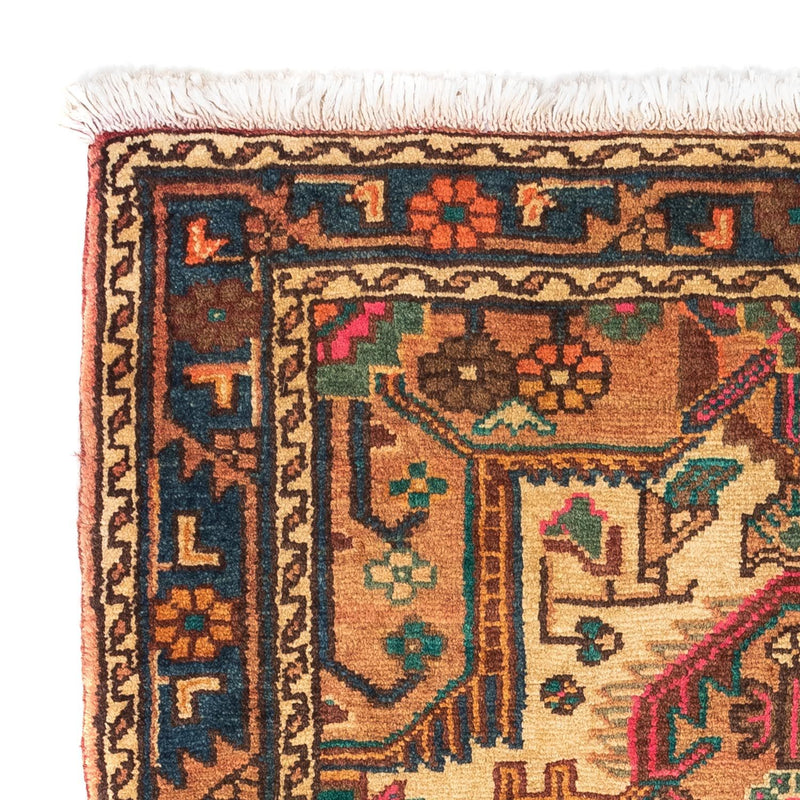 Alfombra persa - Nómada - 125 x 86 cm - marrón claro