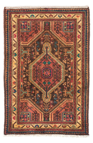 Alfombra persa - Nómada - 120 x 80 cm - rojo claro