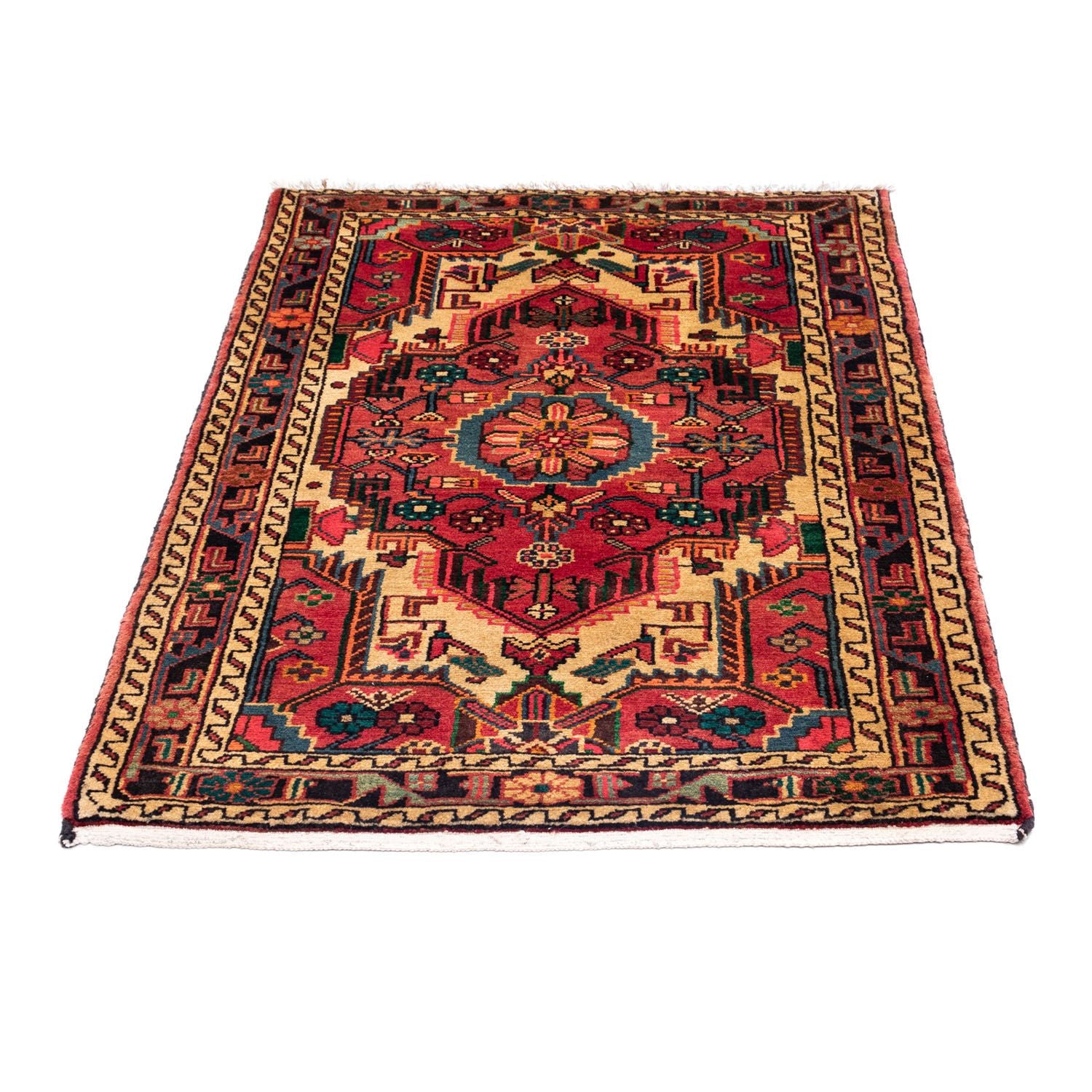 Alfombra persa - Nómada - 125 x 85 cm - rojo claro