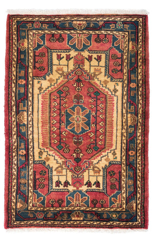 Alfombra persa - Nómada - 138 x 92 cm - rojo