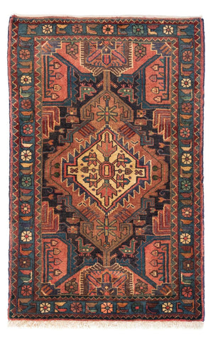 Alfombra persa - Nómada - 126 x 80 cm - rojo claro