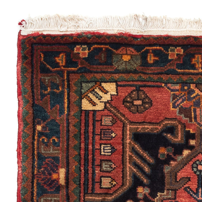 Alfombra persa - Nómada - 129 x 78 cm - rojo claro