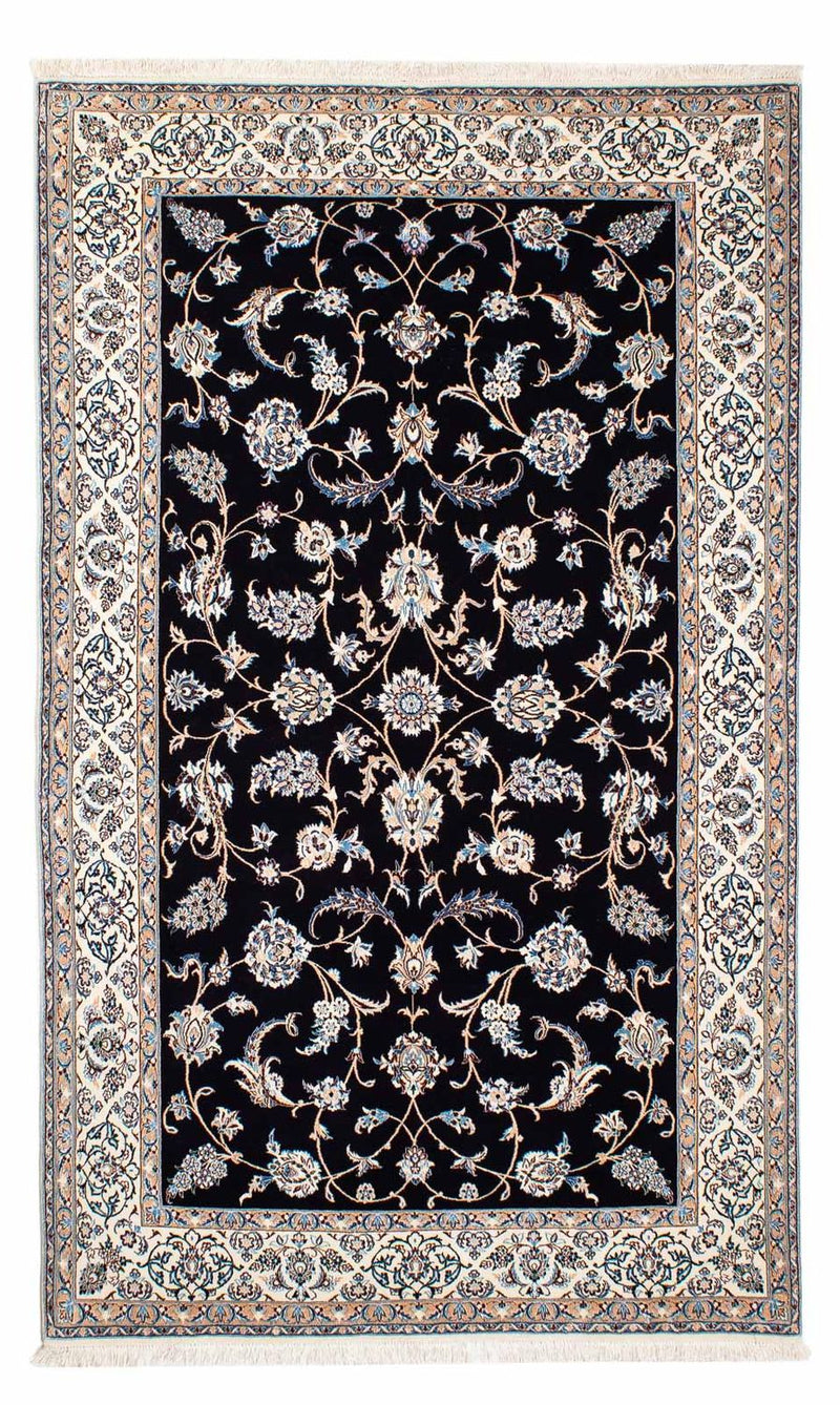 Alfombra Persa - Nain - Prima - 208 x 127 cm - azul oscuro