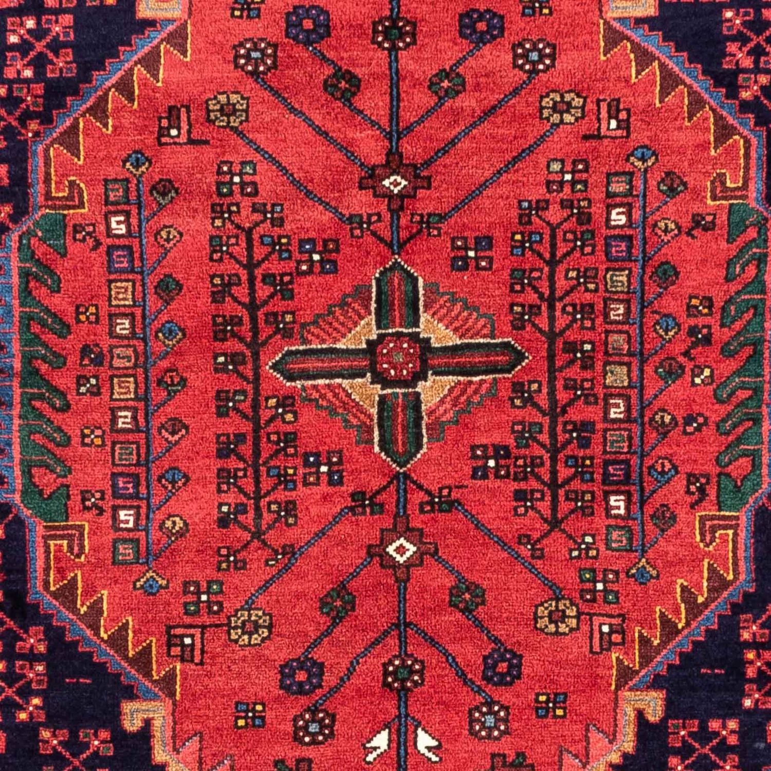 Alfombra persa - Nómada - 230 x 151 cm - azul oscuro
