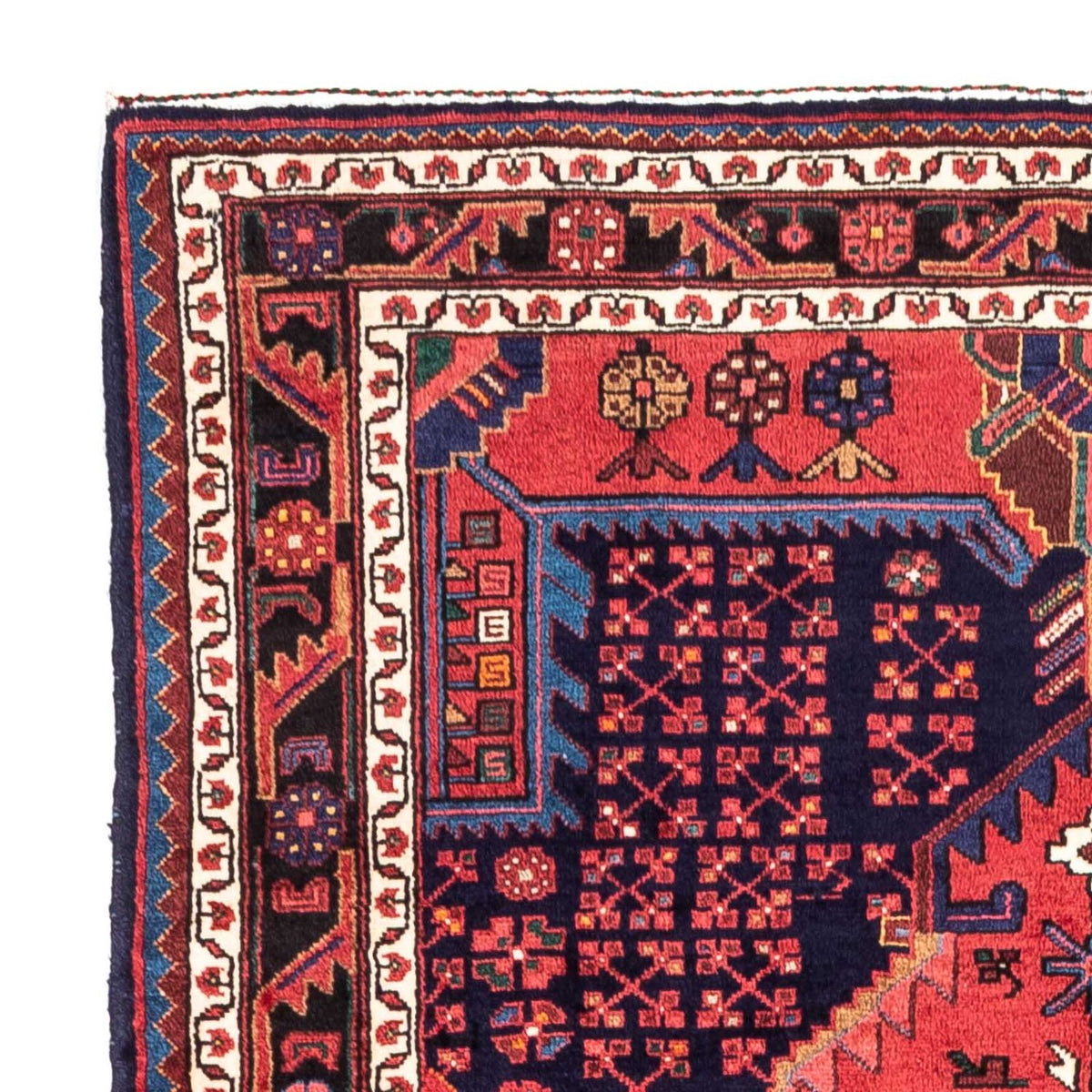 Alfombra persa - Nómada - 230 x 151 cm - azul oscuro