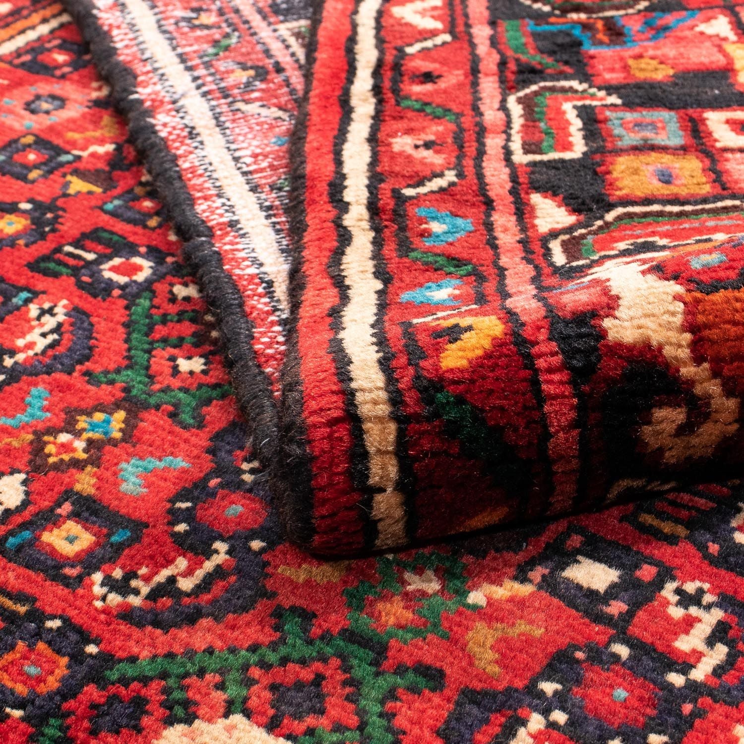 Alfombra persa - Nómada - 218 x 156 cm - rojo oscuro