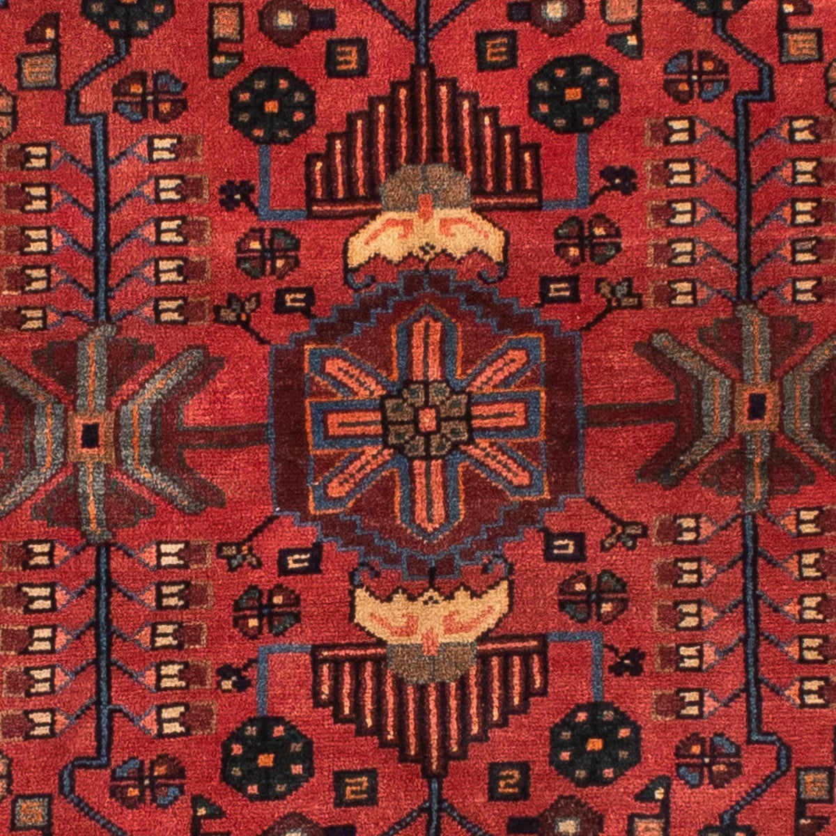 Alfombra persa - Nómada - 230 x 136 cm - rojo oscuro