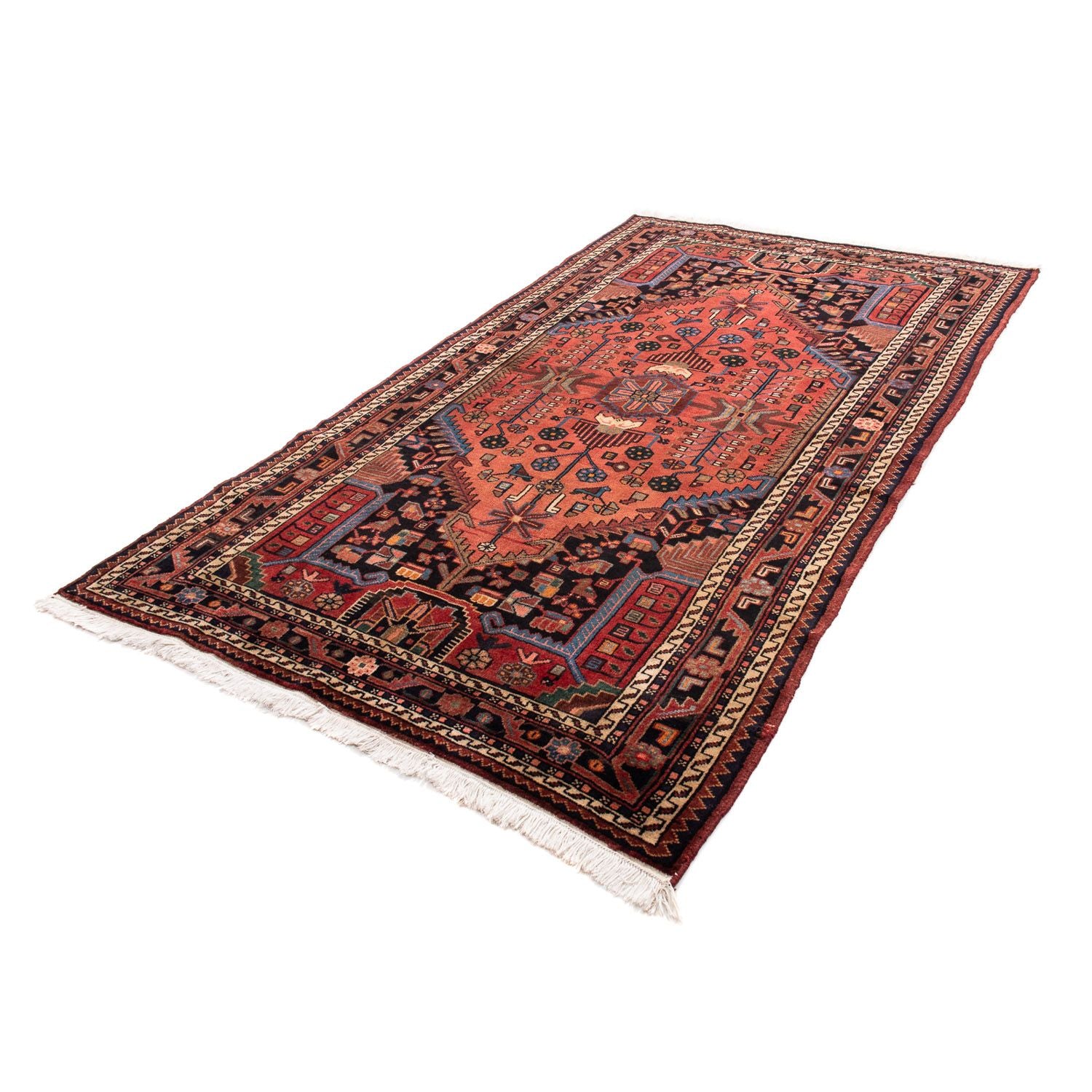 Alfombra persa - Nómada - 230 x 136 cm - rojo oscuro