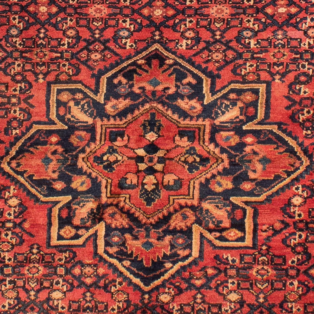 Alfombra persa - Nómada - 210 x 165 cm - rojo oscuro