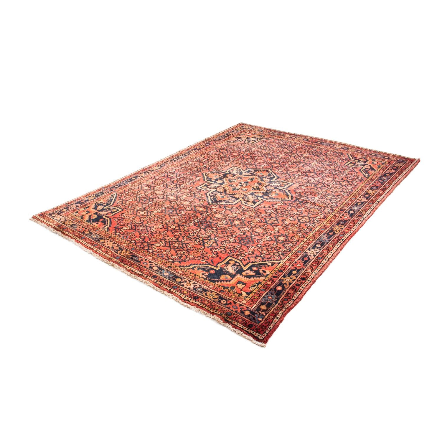 Alfombra persa - Nómada - 210 x 165 cm - rojo oscuro