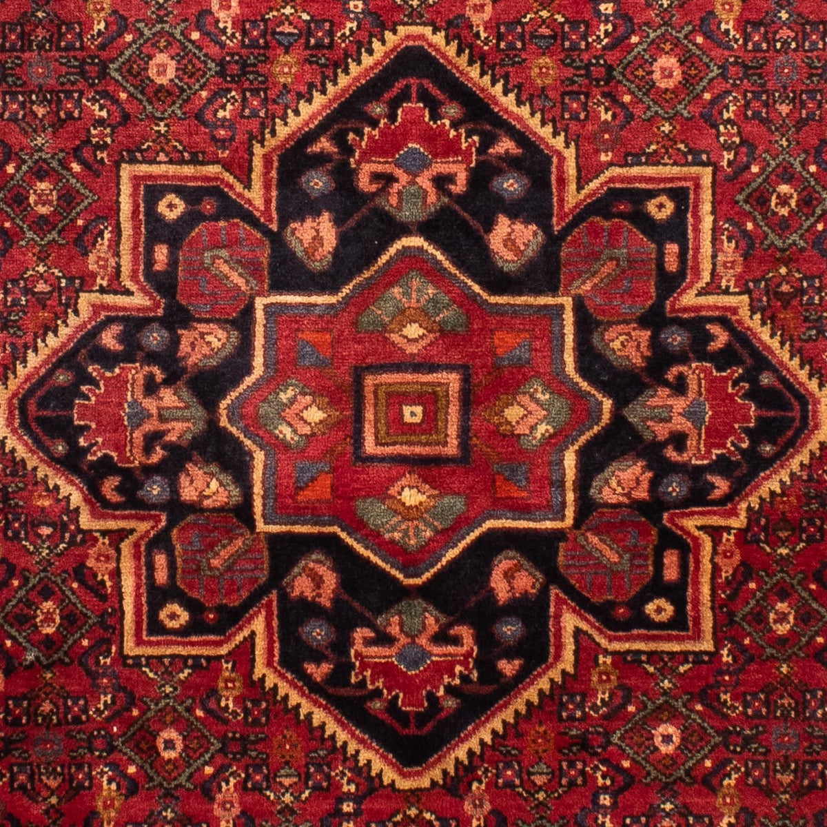 Alfombra persa - Nómada - 211 x 165 cm - rojo oscuro