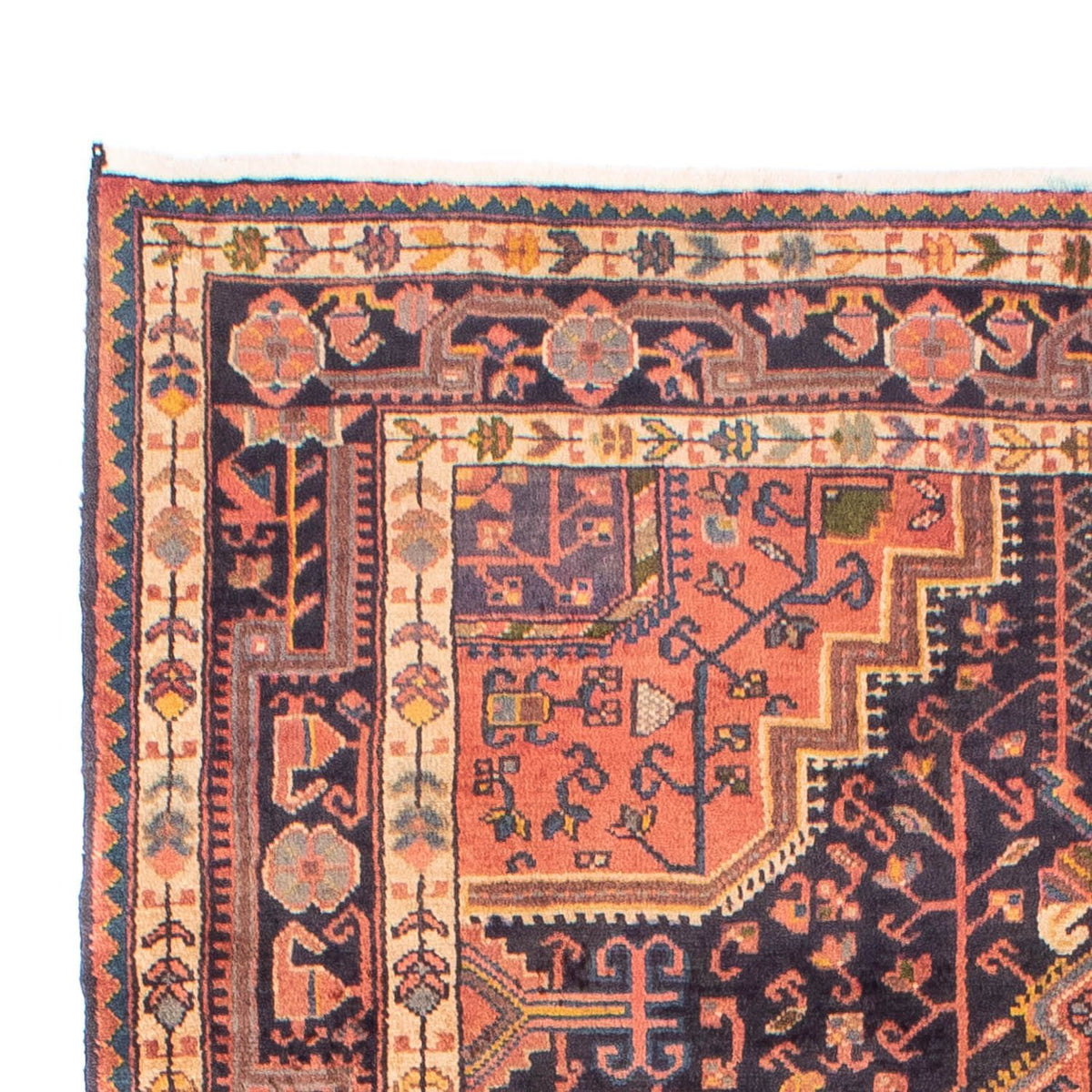 Alfombra persa - Nómada - 216 x 135 cm - azul oscuro