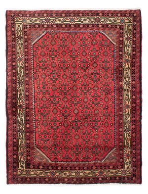 Alfombra persa - Nómada - 199 x 150 cm - rojo oscuro
