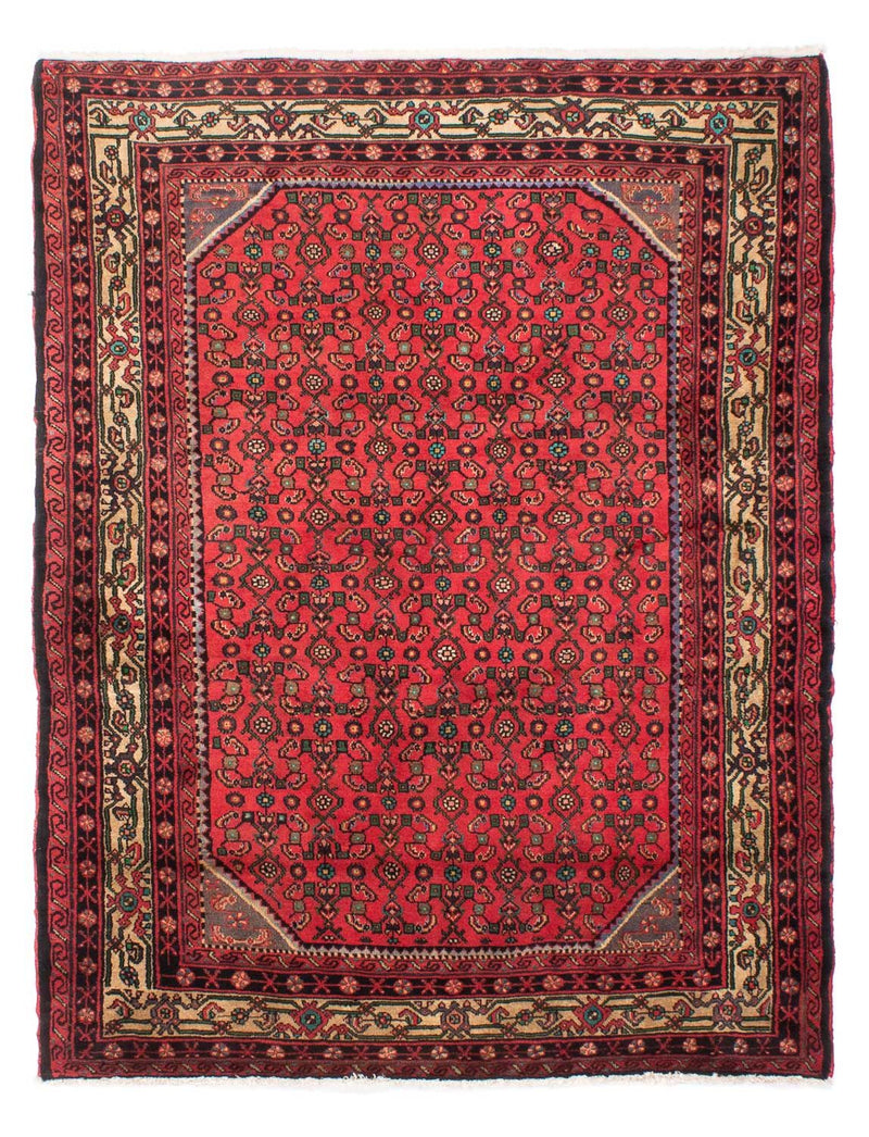 Alfombra persa - Nómada - 199 x 150 cm - rojo oscuro