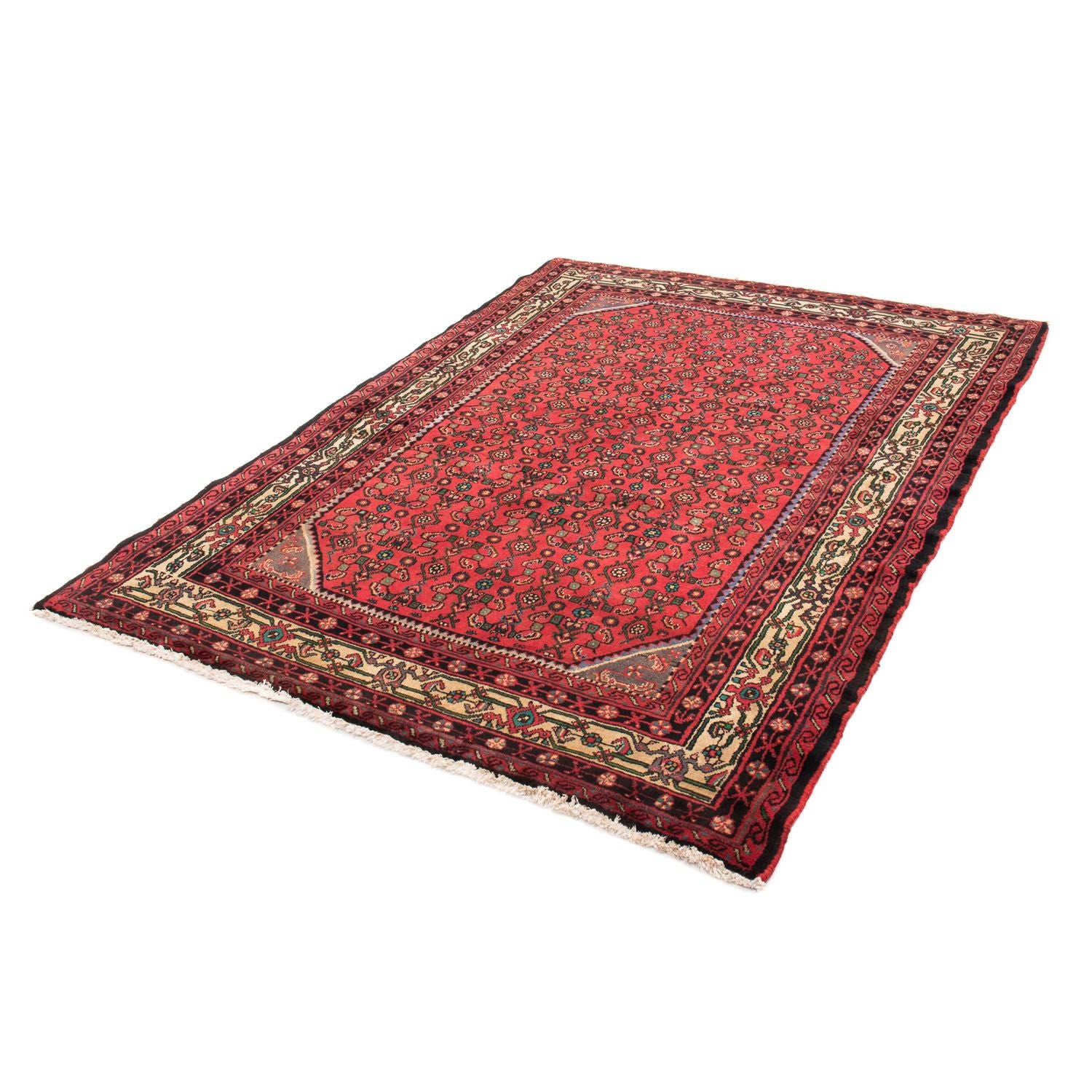 Alfombra persa - Nómada - 199 x 150 cm - rojo oscuro