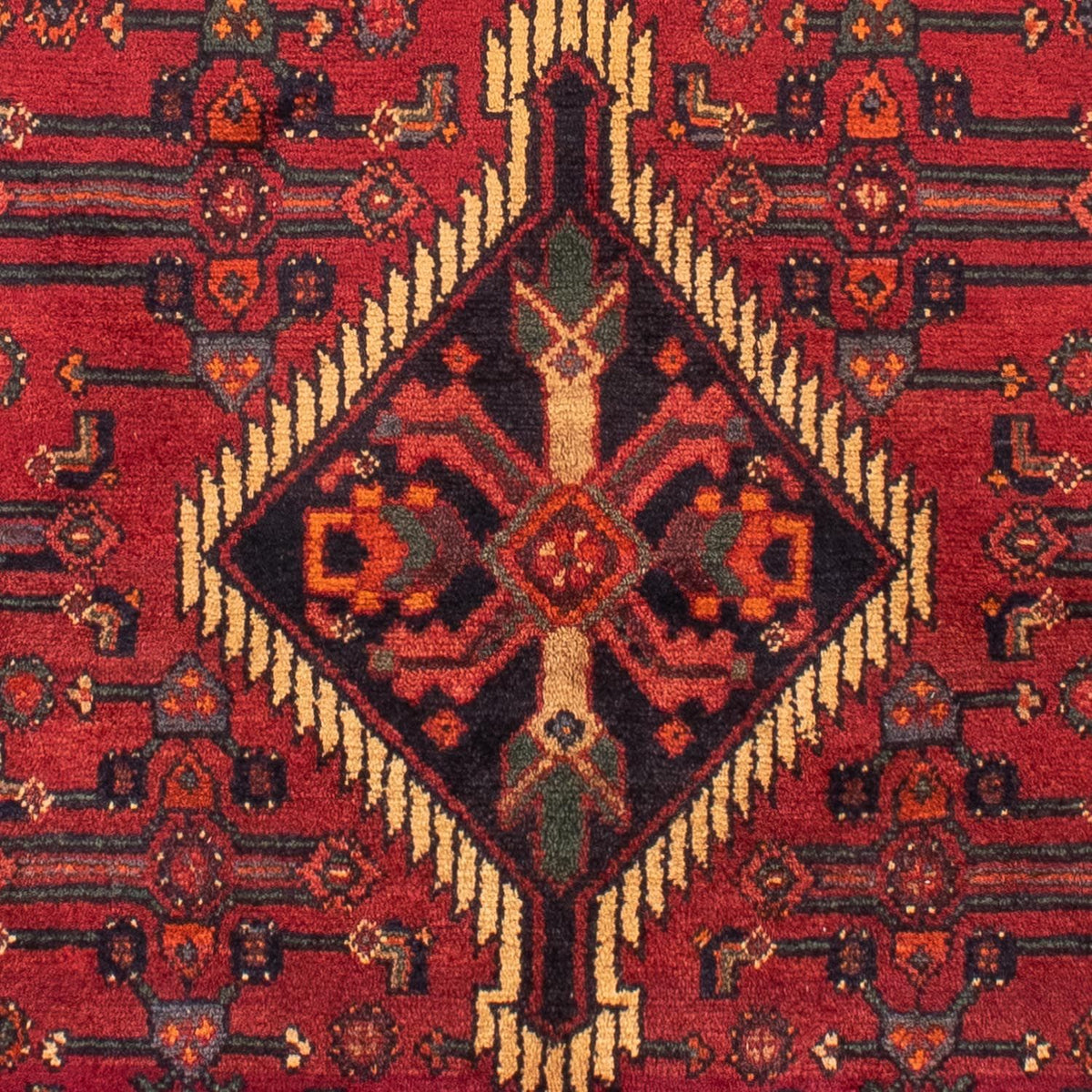 Alfombra persa - Nómada - 221 x 144 cm - rojo oscuro