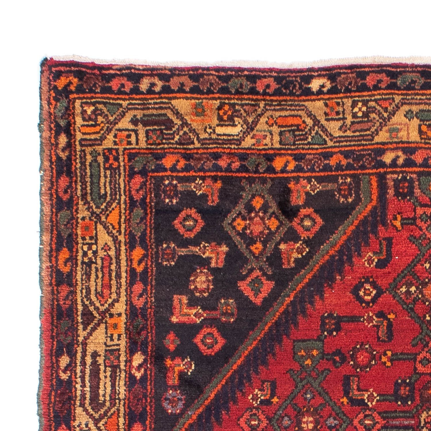 Alfombra persa - Nómada - 221 x 144 cm - rojo oscuro