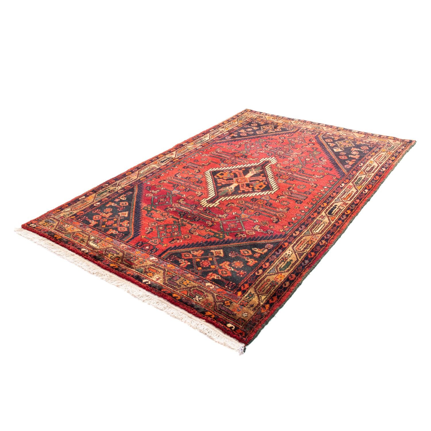 Alfombra persa - Nómada - 221 x 144 cm - rojo oscuro
