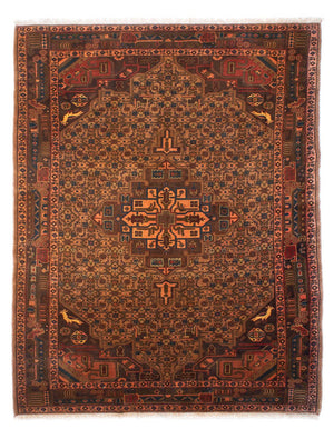 Alfombra persa - Nómada - 218 x 158 cm - marrón