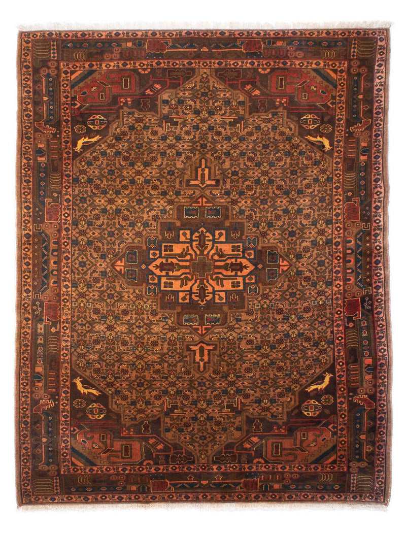 Alfombra persa - Nómada - 218 x 158 cm - marrón
