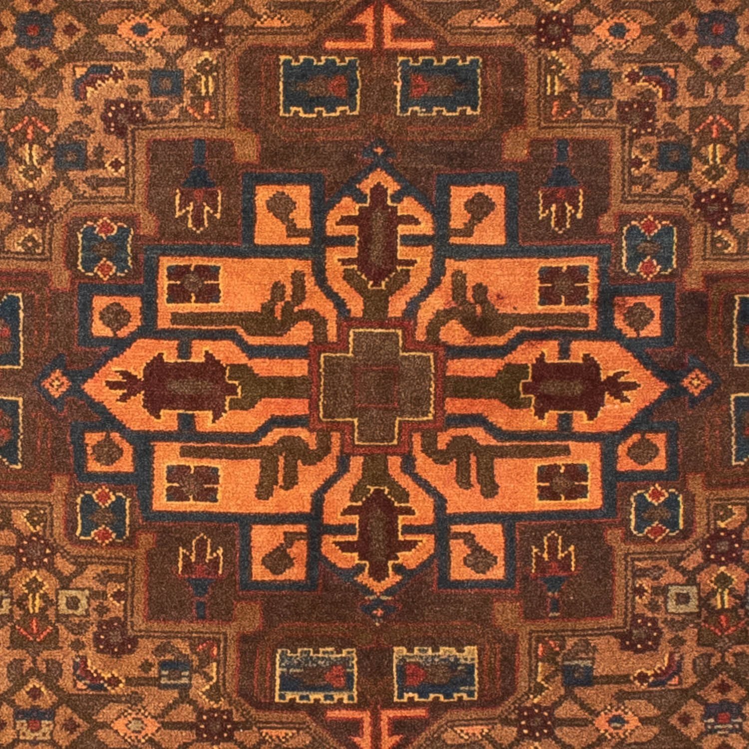 Alfombra persa - Nómada - 218 x 158 cm - marrón