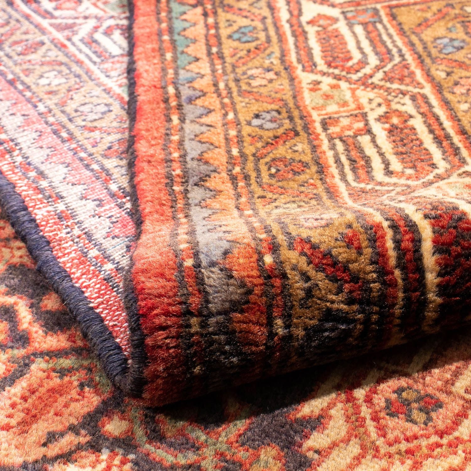 Alfombra persa - Nómada - 207 x 128 cm - marrón
