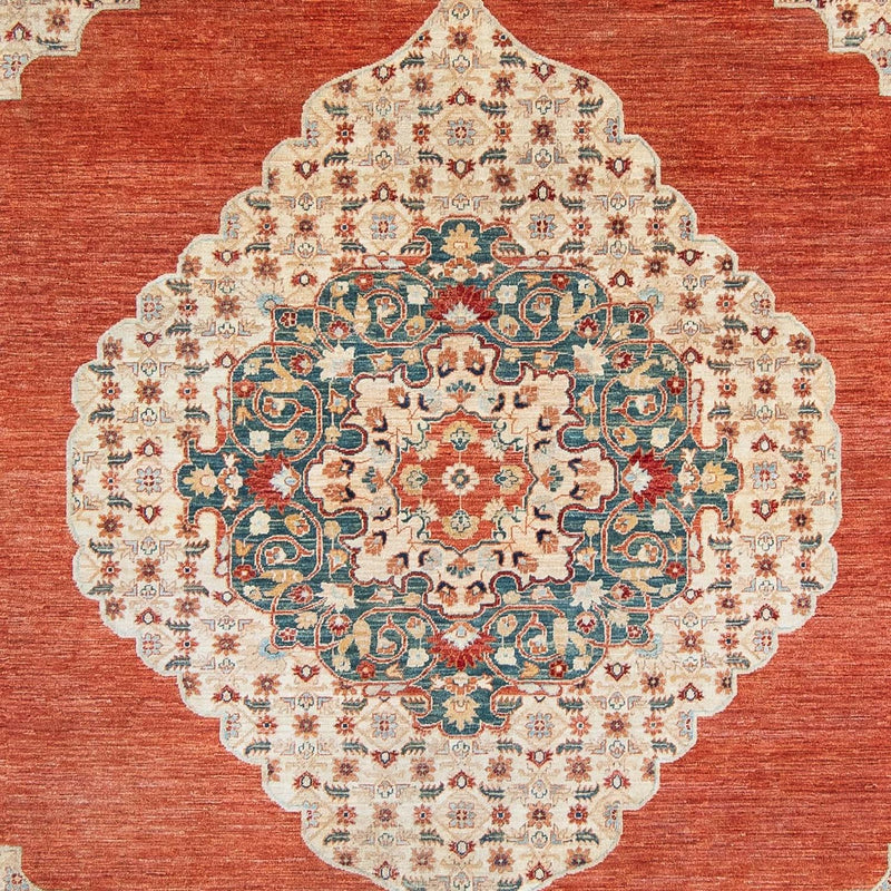 Alfombra Kelim - Splash - 303 x 249 cm - óxido