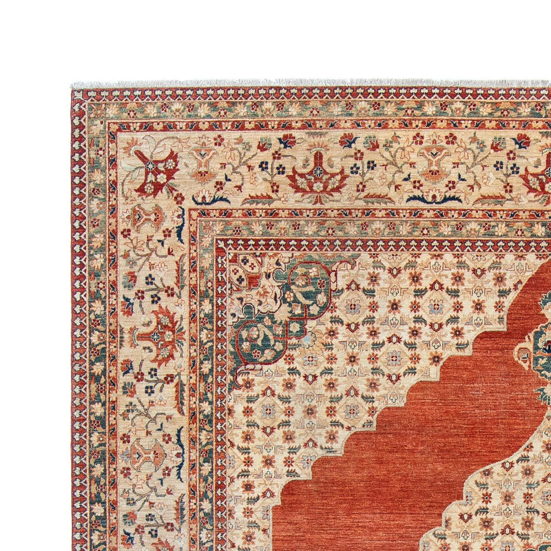 Alfombra Kelim - Splash - 303 x 249 cm - óxido