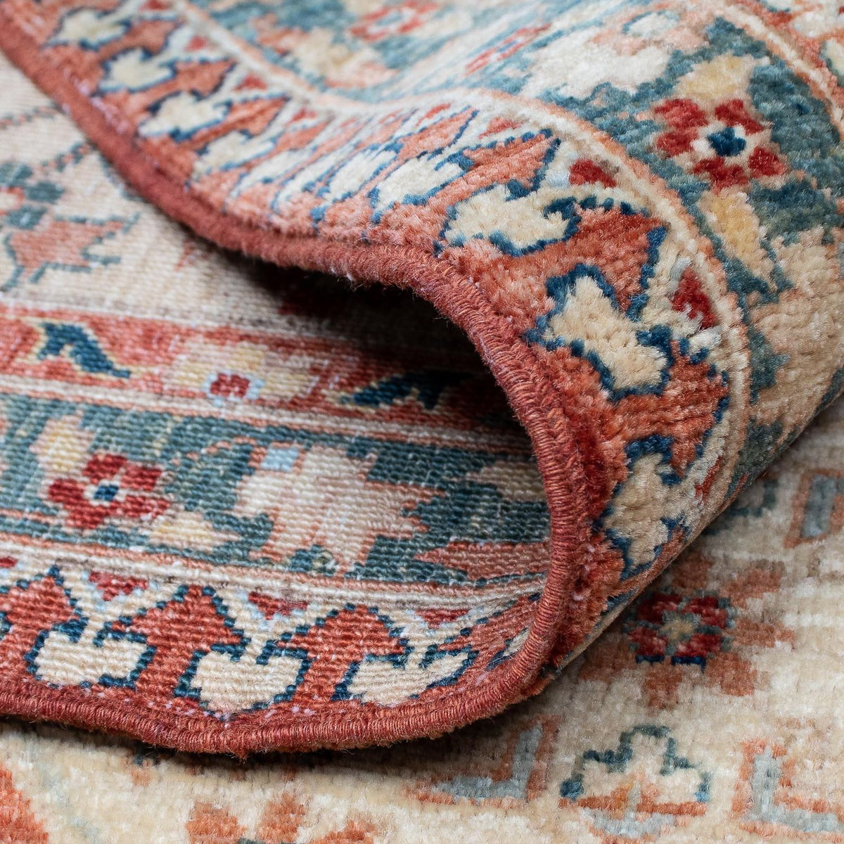 Alfombra Kelim - Splash - 303 x 249 cm - óxido