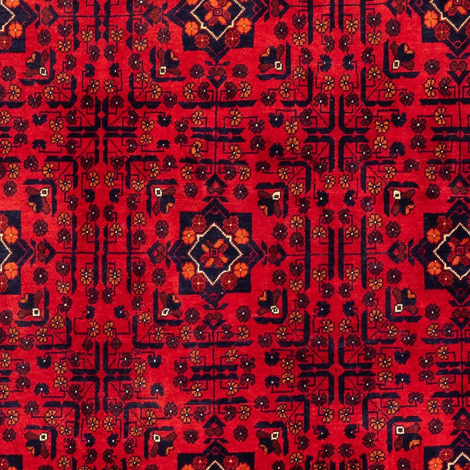 Alfombra afgana - Kunduz - 301 x 205 cm - rojo oscuro