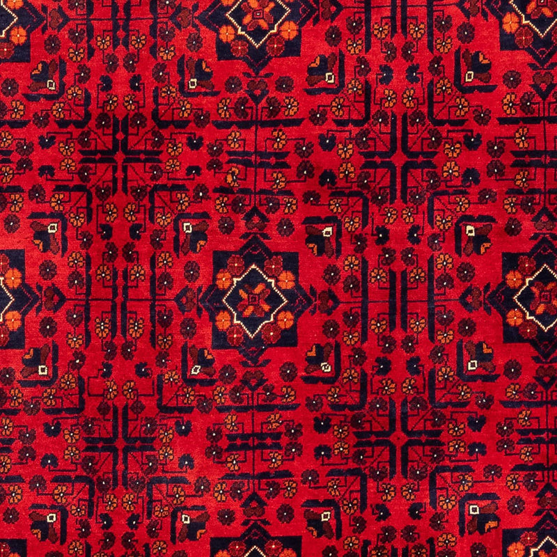 Alfombra afgana - Kunduz - 301 x 205 cm - rojo oscuro