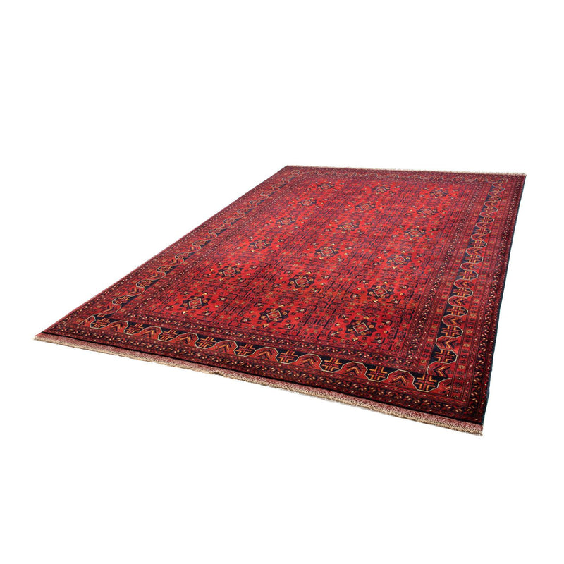 Alfombra afgana - Kunduz - 287 x 199 cm - rojo oscuro