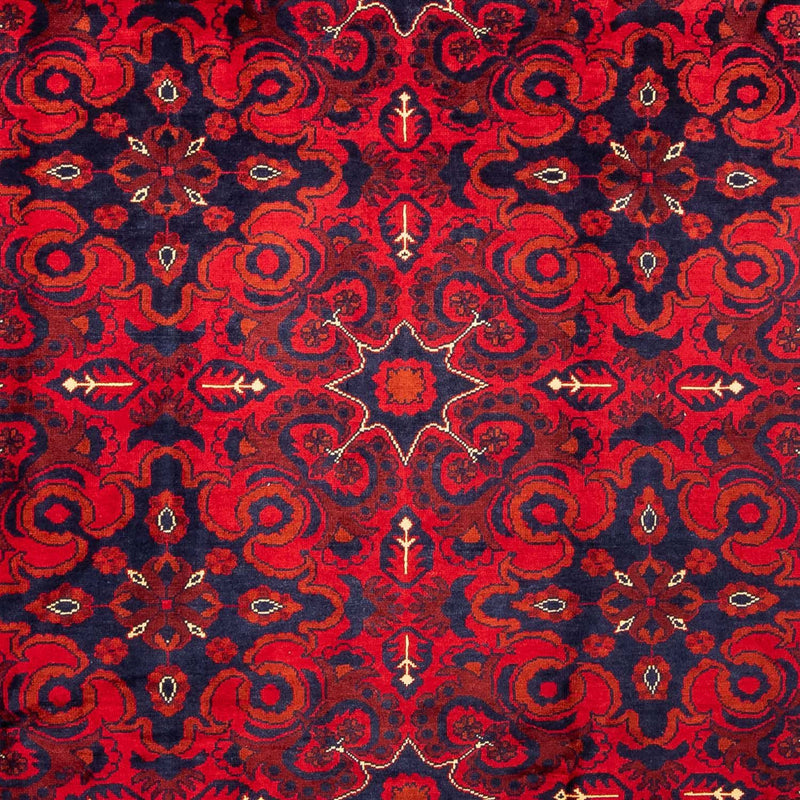 Alfombra afgana - Kunduz - 282 x 200 cm - rojo oscuro