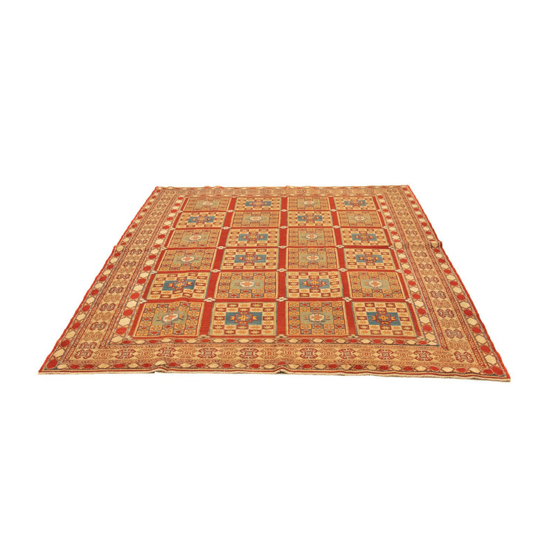 Alfombra Kelim - Oriental - 226 x 180 cm - rojo oscuro