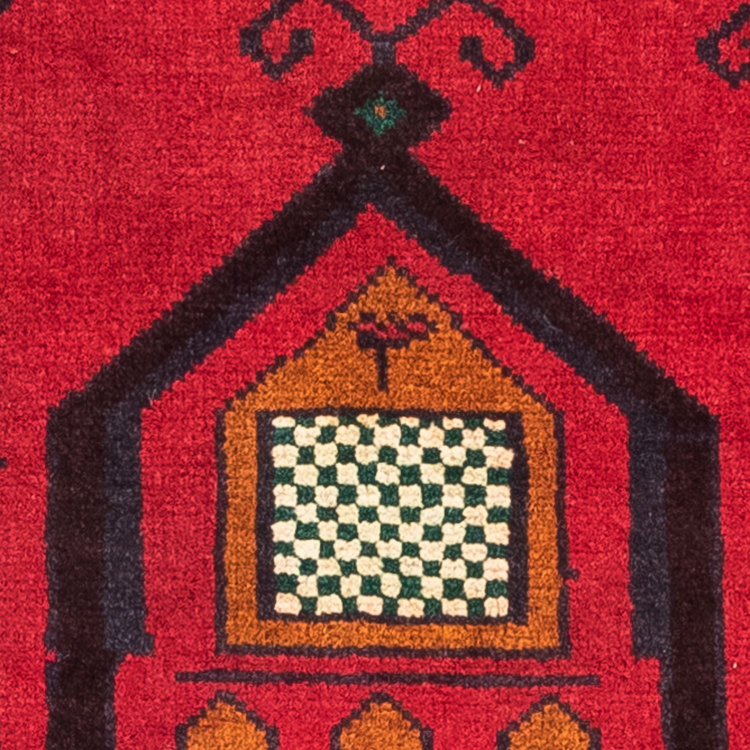 Alfombra Belutsch - 132 x 81 cm - rojo oscuro