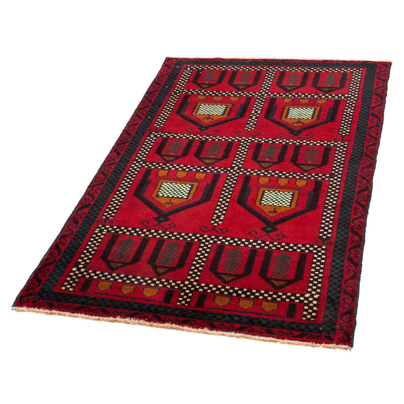 Alfombra Belutsch - 132 x 81 cm - rojo oscuro