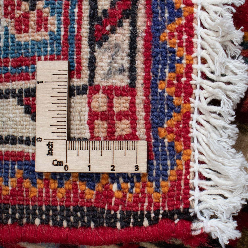 Alfombra persa - Nómada - 133 x 90 cm - rojo oscuro